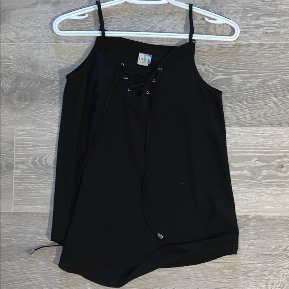 Black Tie Up tank top